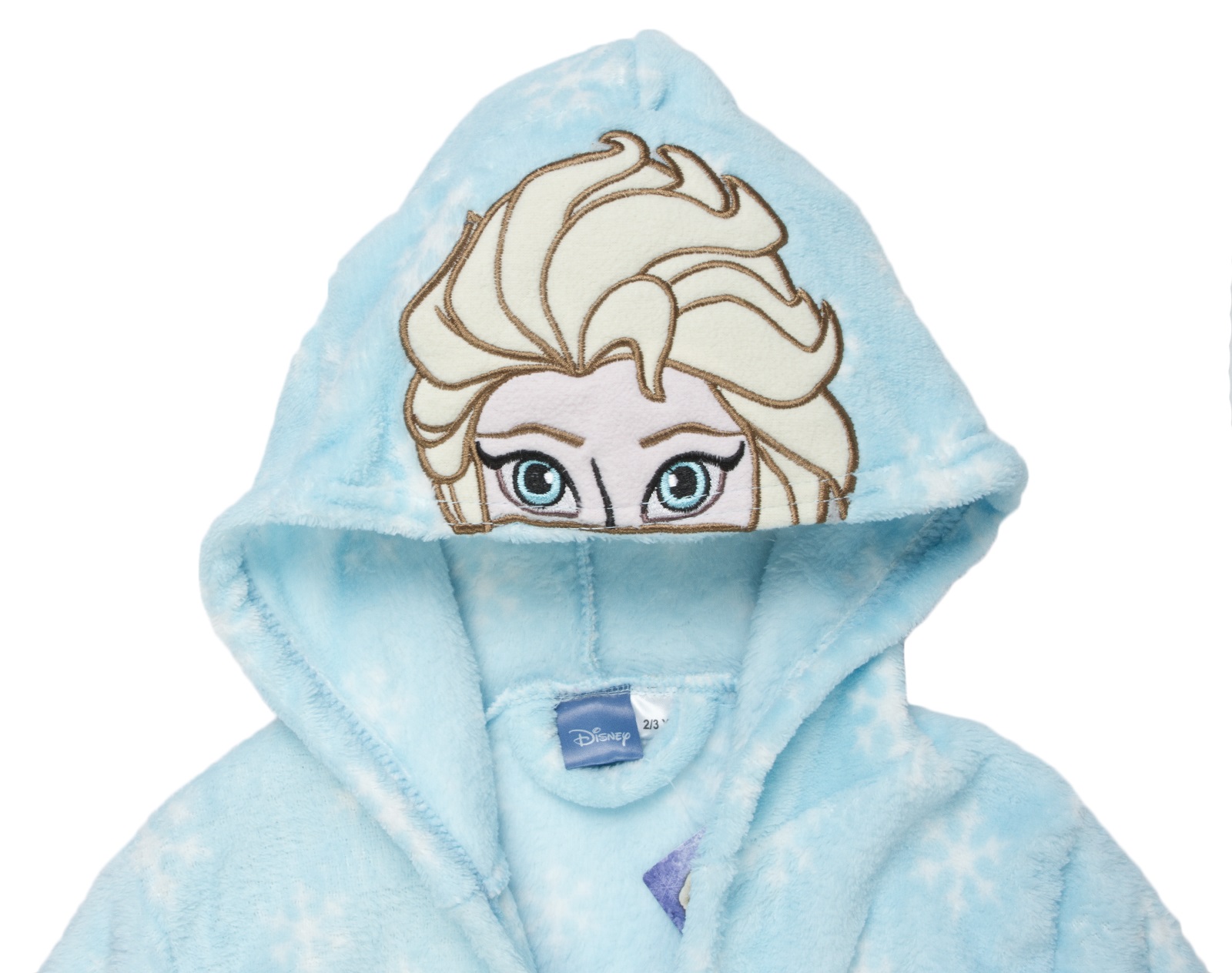 Girls Disney Frozen Hooded Fleece Dressing Gown Elsa Anna Bath Robe